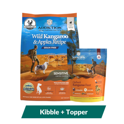 Outback Kangaroo Feast & Wild Kangaroo & Apples Dry Dog Food Bundle package