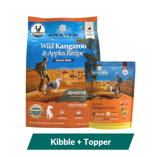 Outback Kangaroo Feast & Wild Kangaroo & Apples Dry Dog Food Bundle package