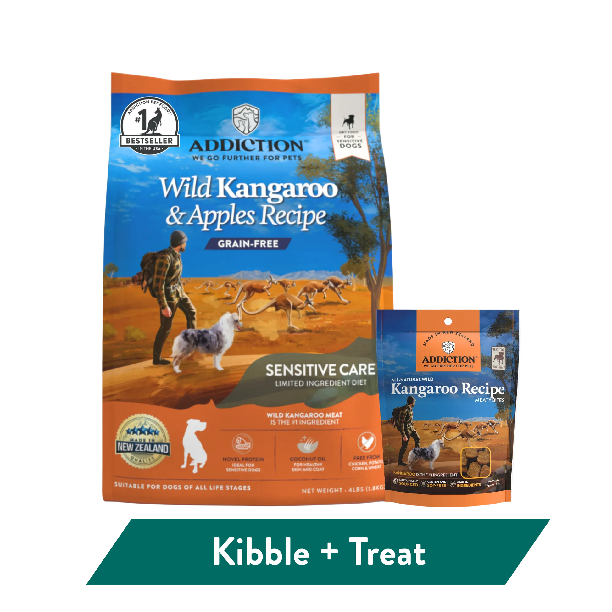 Wild Kangaroo Dry Dog Food & Meaty Bites Treats Bundle package