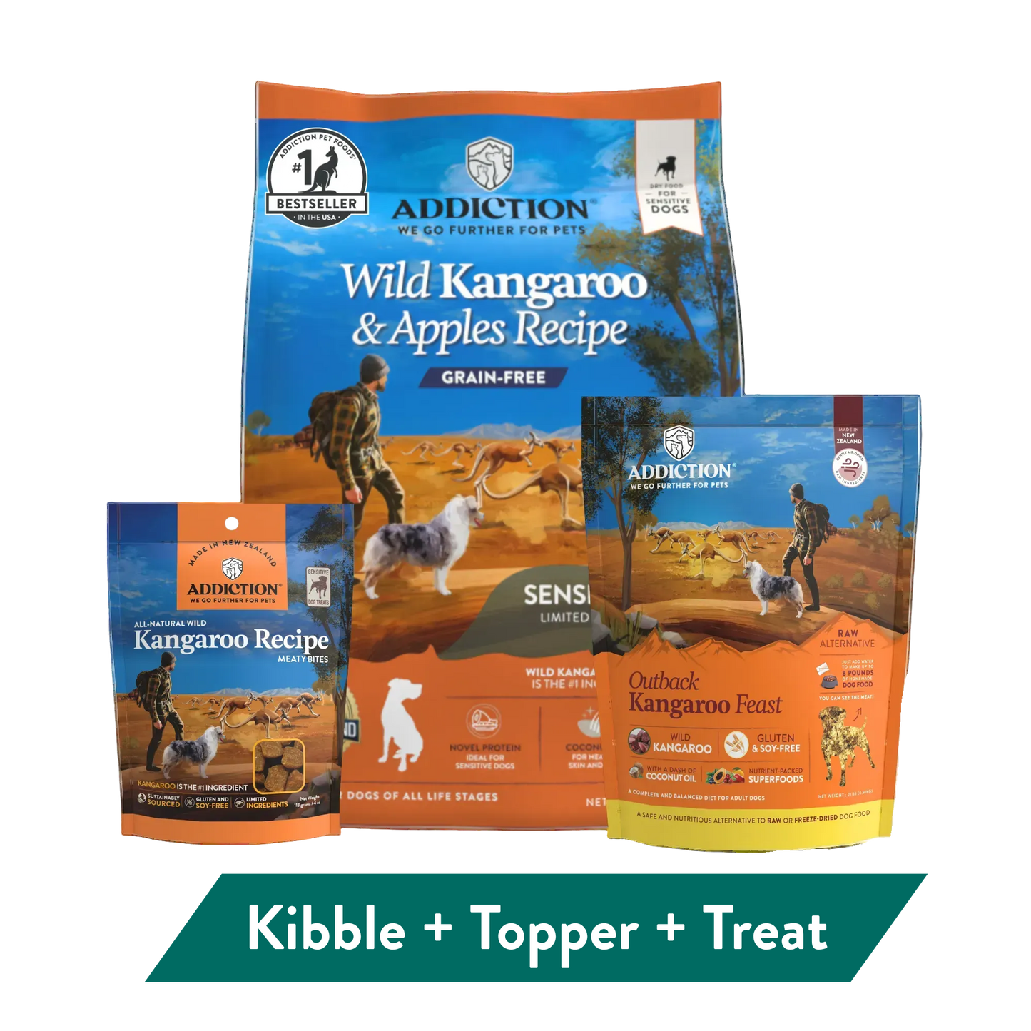 Kangaroo Dog Food & Treats Bundle package