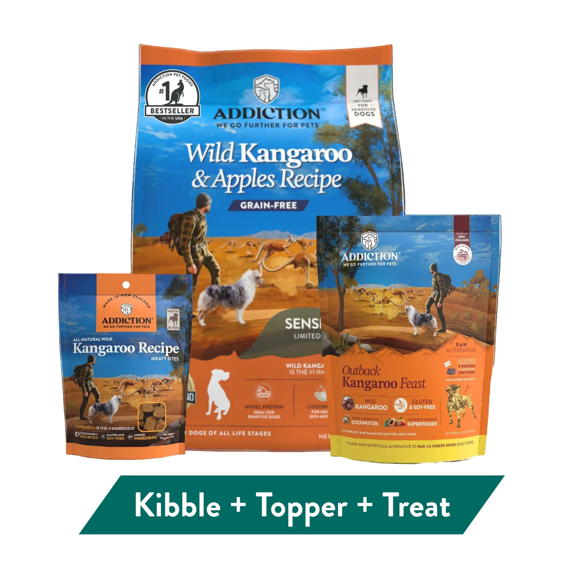 Kangaroo Dog Food & Treats Bundle package