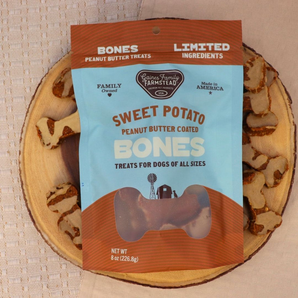 Peanut Butter Sweet Potato Bones – Natural Dog Treats | Whisker House