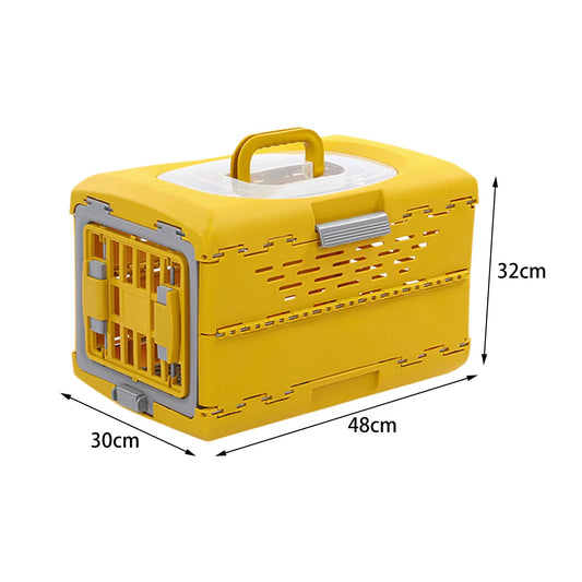 Collapsible Pet Carrier Crate – Foldable Cat & Puppy Travel Cage