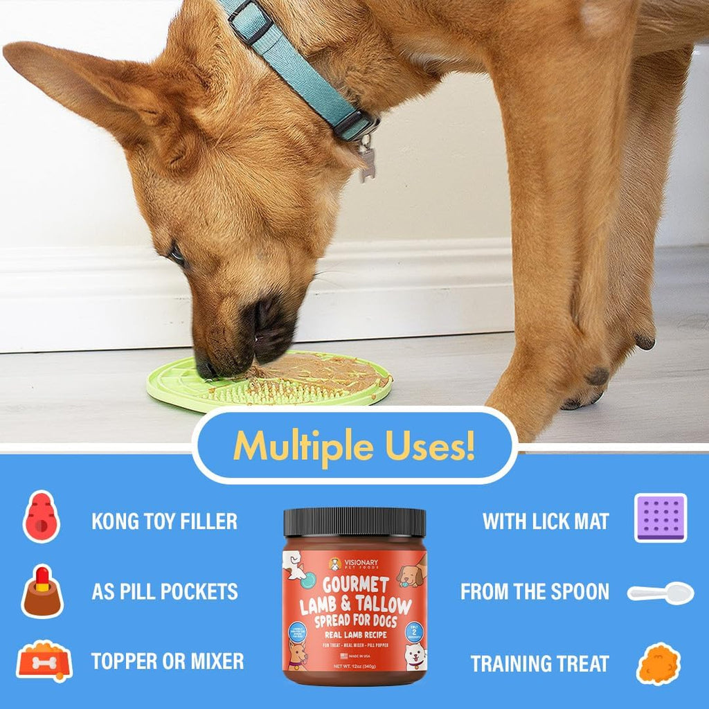 Visionary Pet Foods Lamb & Beef Tallow Meat Spread – 12oz Jar - Whisker House