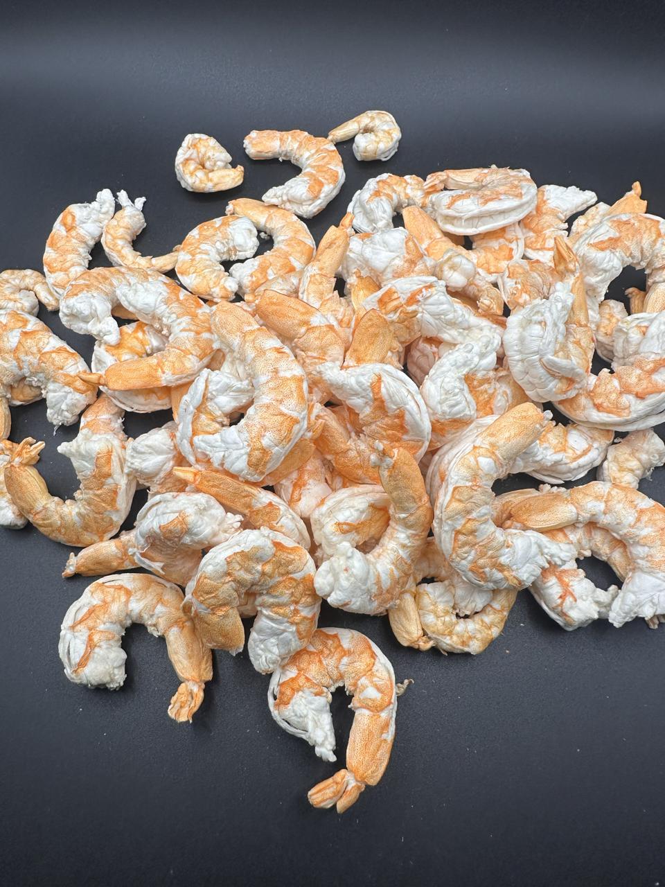 Shrimp on a black background