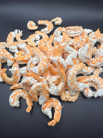 Shrimp on a black background