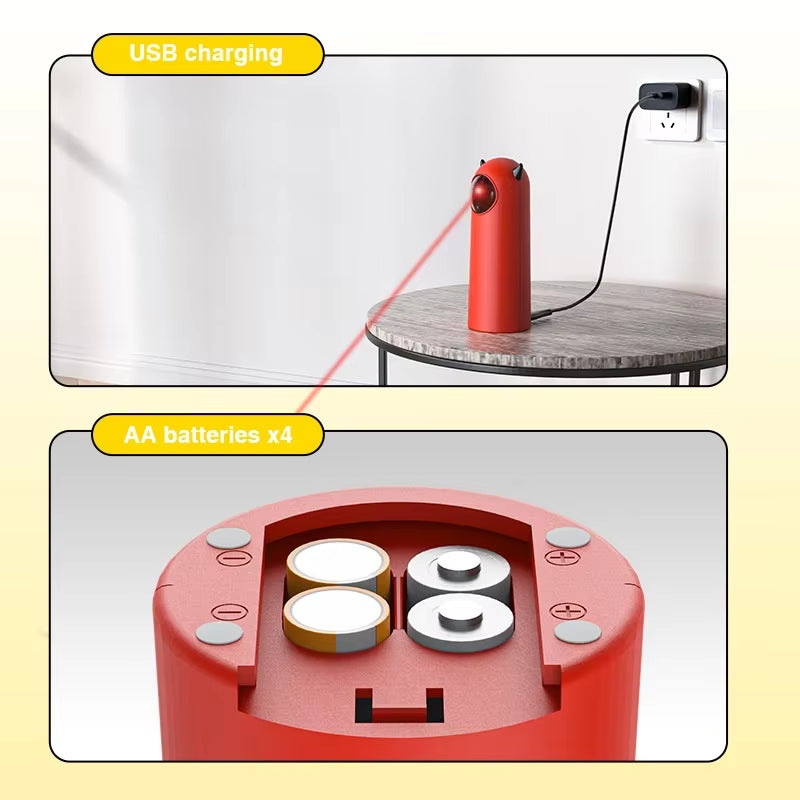 Automatic Cat Laser Toy – Interactive LED Smart Pet Teasing Toy