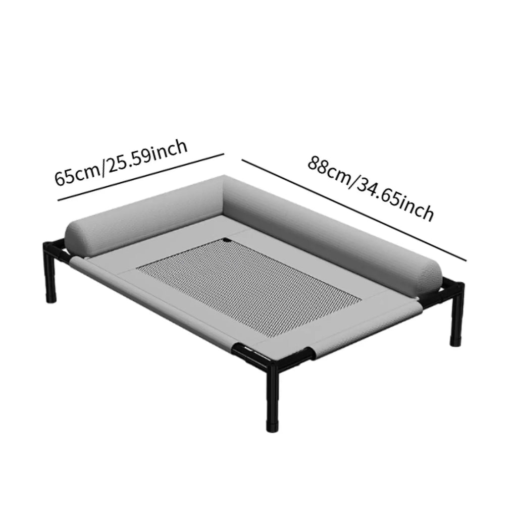 Elevated Cooling Dog Bed – Portable Washable Hammock for Pets
