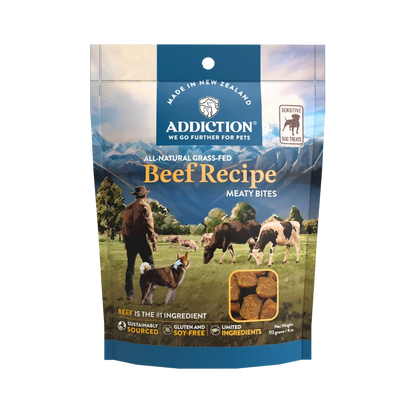 Beef Meaty Bites Dog Treats package front label