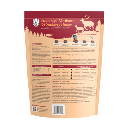 Homestyle Venison & Cranberry Dinner Air-Dried Dog Food package, product photo 9 of 13