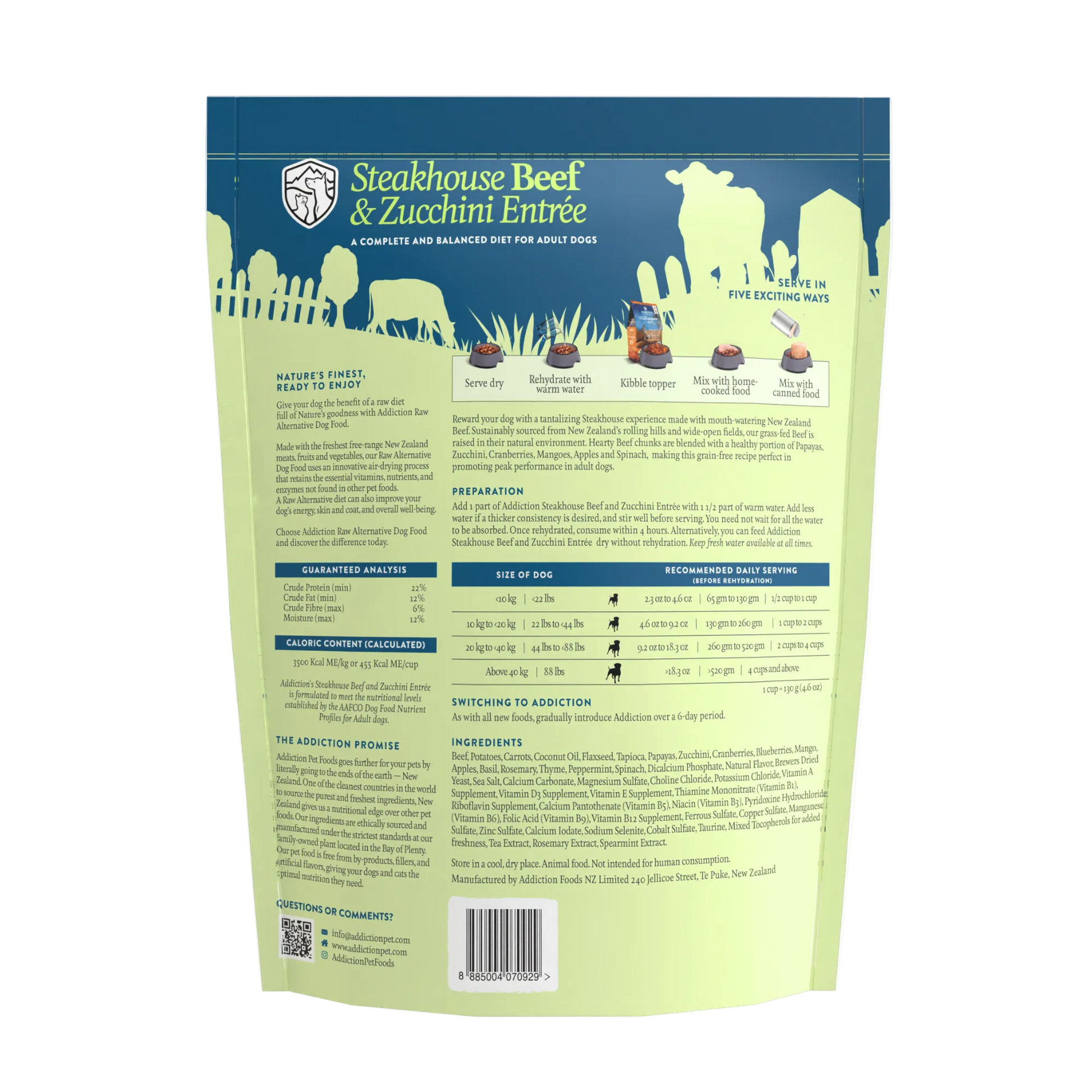 Steakhouse Beef & Zucchini Air-Dried Dog Food package, product photo 13 of 13