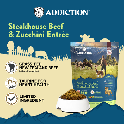 Steakhouse Beef & Zucchini Air-Dried Dog Food package, product photo 2 of 13