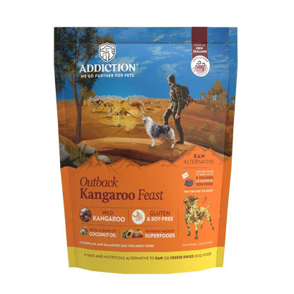 Outback Kangaroo Feast Air-Dried Dog Food package front label