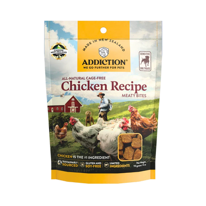 Chicken Meaty Bites Dog Treats package front label