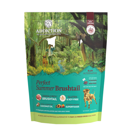 Perfect Summer Brushtail Air-Dried Dog Food package front label