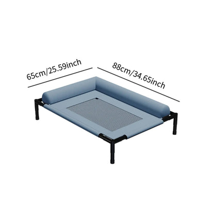 Elevated Cooling Dog Bed – Portable Washable Hammock for Pets