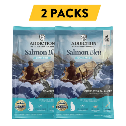 Salmon Bleu Dry Cat Food package — 2-pack bundle