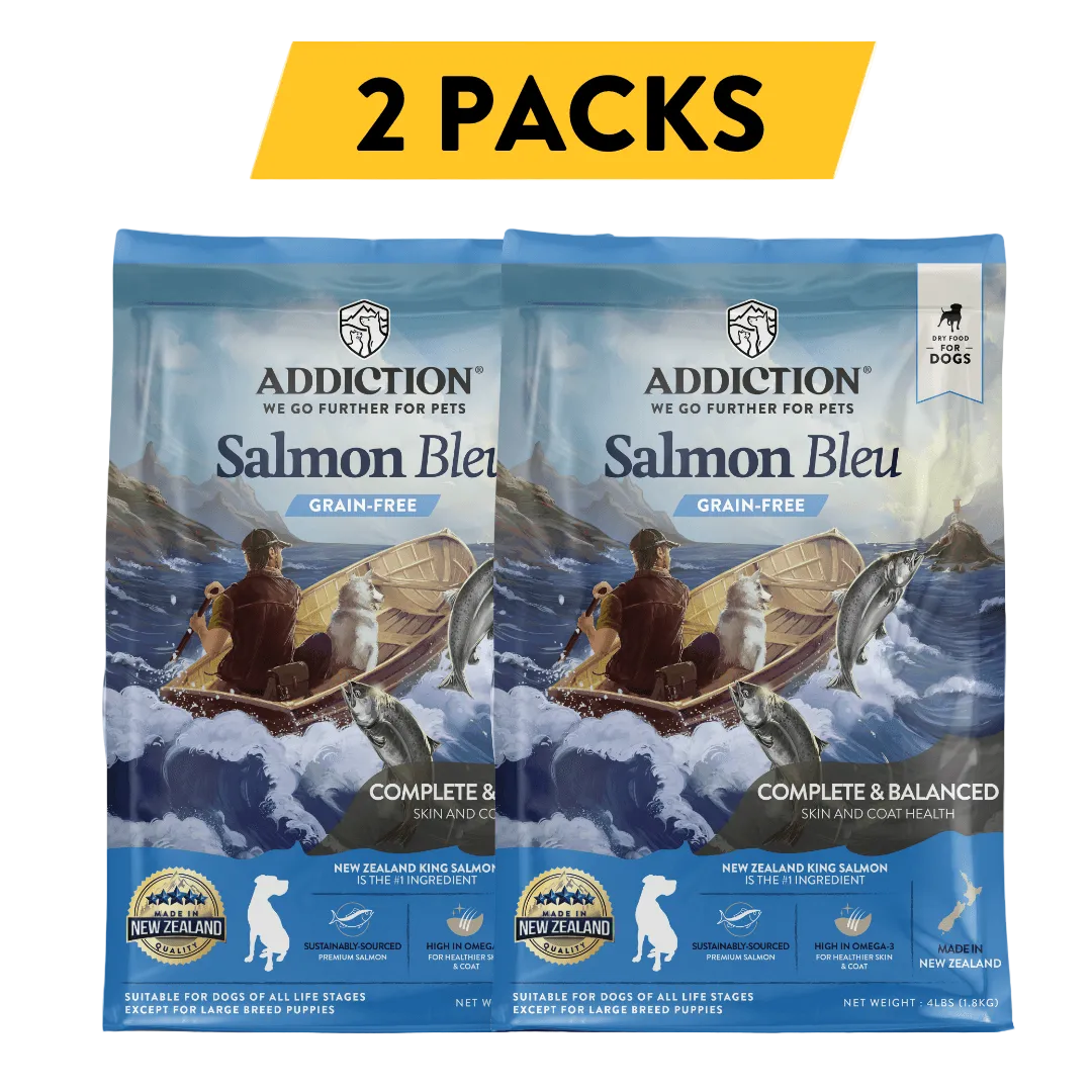Salmon Bleu Dry Dog Food package — 2-pack bundle