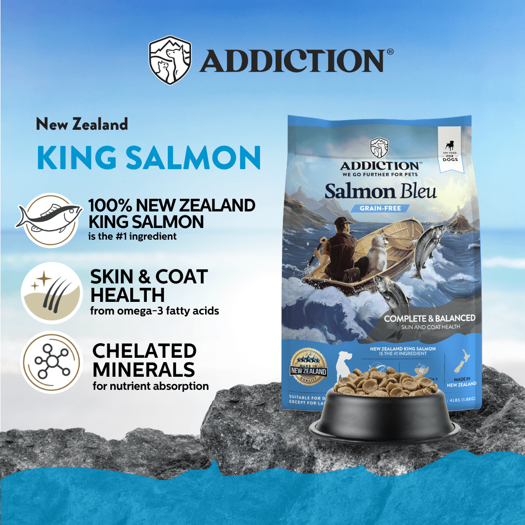 Salmon Bleu Dry Dog Food package, product photo 2 of 16