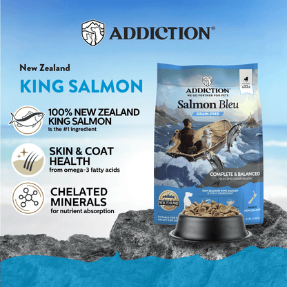 Salmon Bleu Dry Dog Food package, product photo 2 of 16