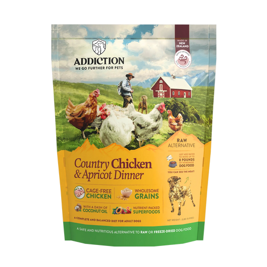 Country Chicken & Apricot Air-Dried Dog Food package front label