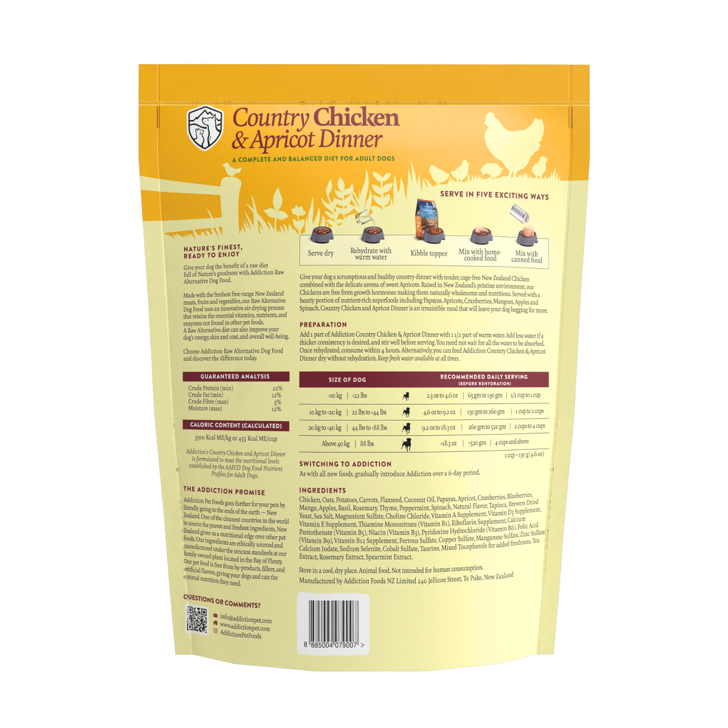 Country Chicken & Apricot Air-Dried Dog Food package, product photo 10 of 12