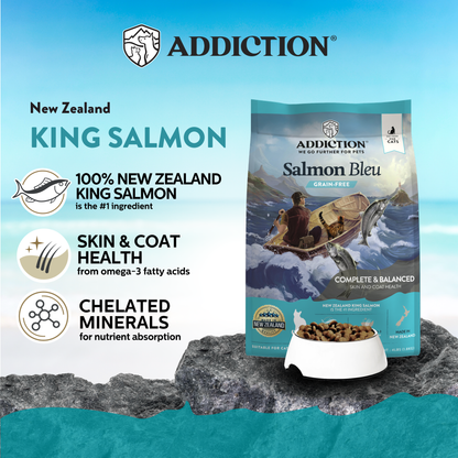 Salmon Bleu Dry Cat Food package, product photo 2 of 23