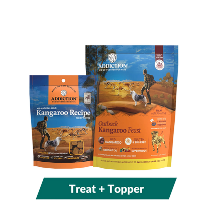 Kangaroo Air-Dried Dog Food & Treats Duo package
