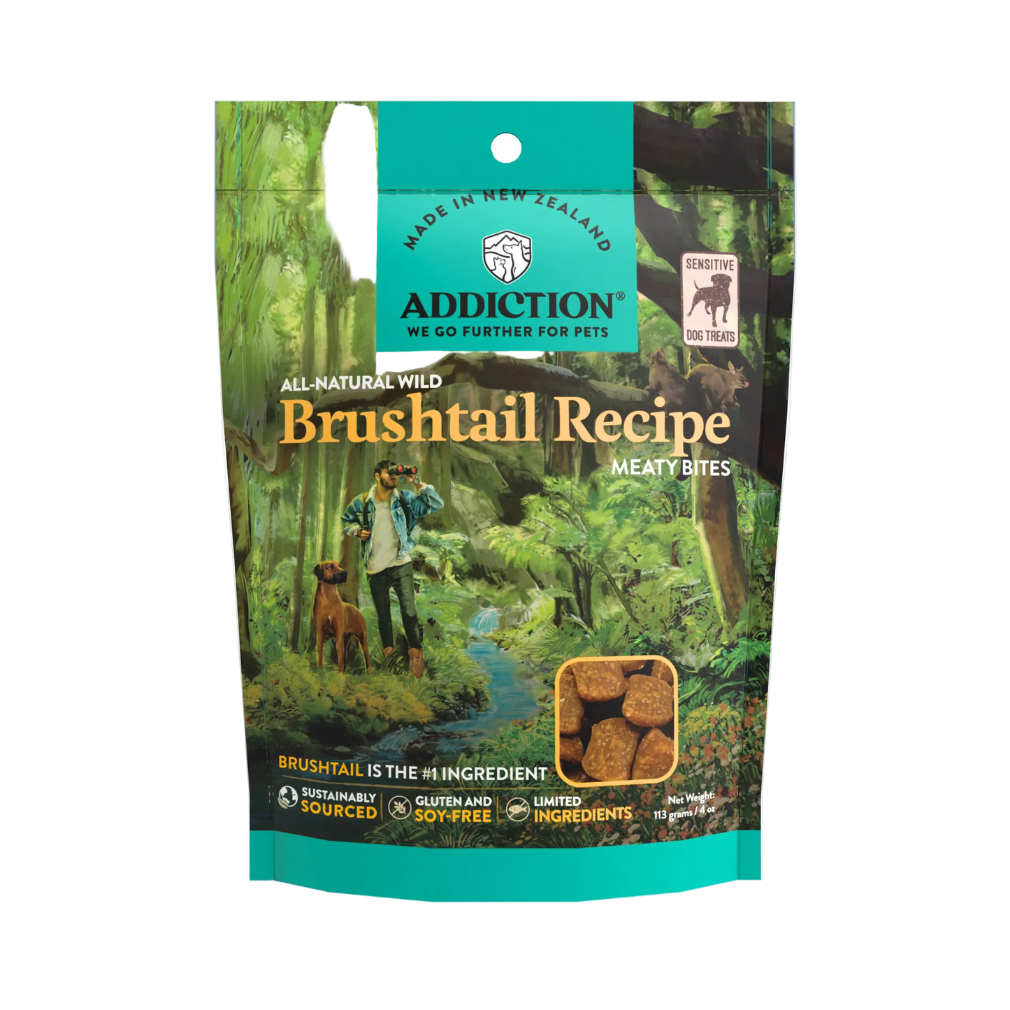 Brushtail Meaty Bites Dog Treats package, product photo 9 of 12