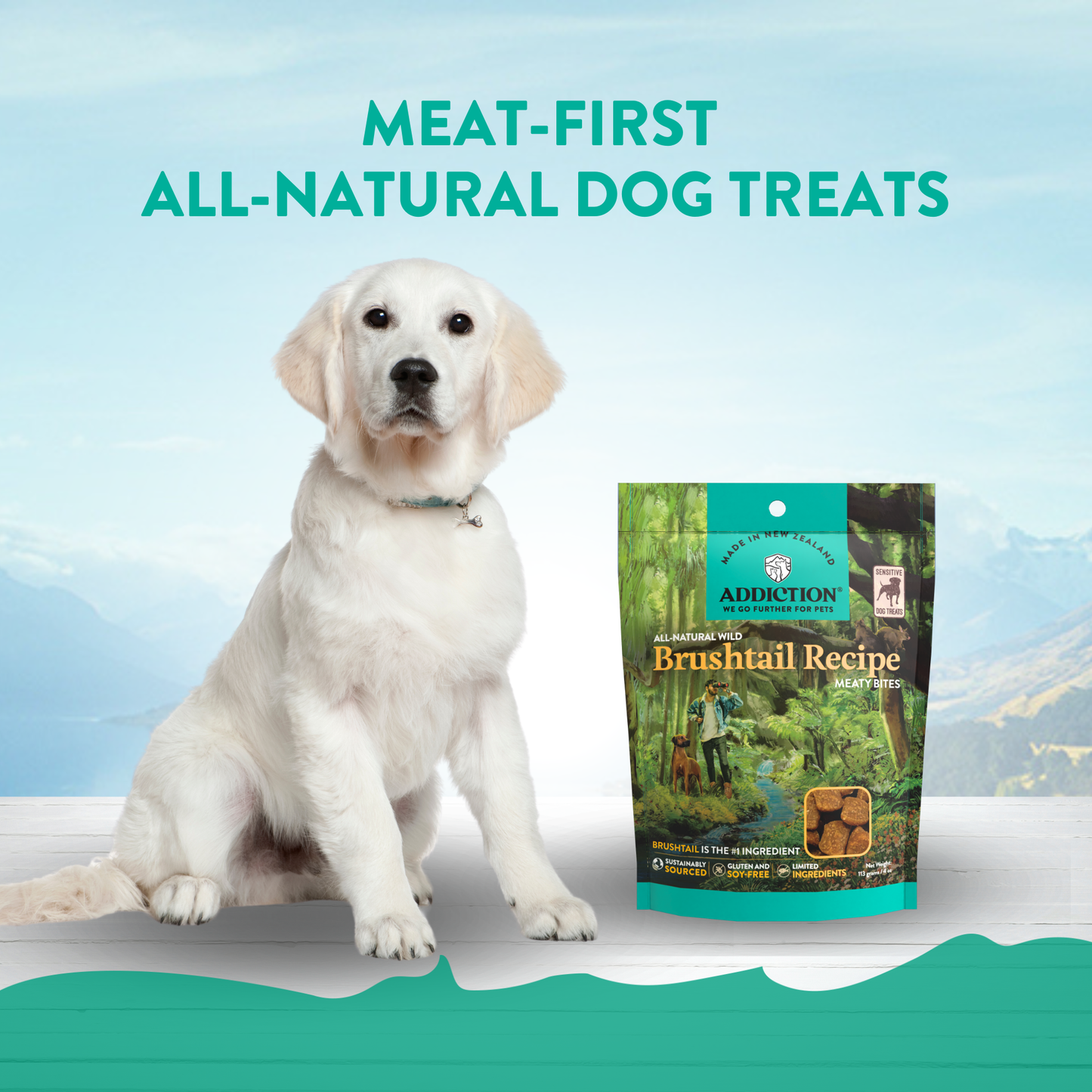 Brushtail Meaty Bites Dog Treats package, product photo 3 of 12