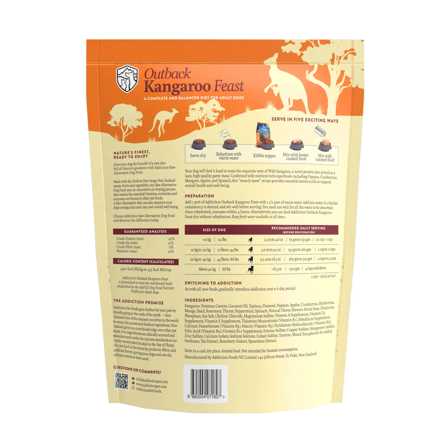 Outback Kangaroo Feast Air-Dried Dog Food package, product photo 10 of 12