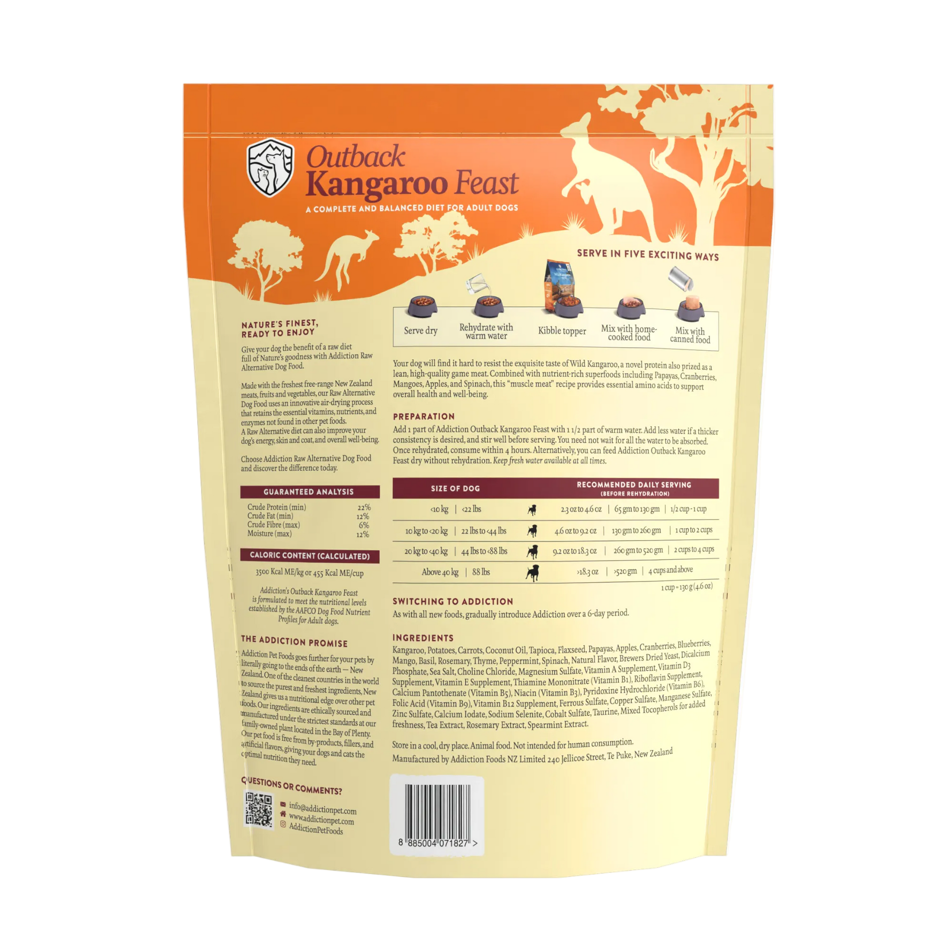 Outback Kangaroo Feast Air-Dried Dog Food package, product photo 10 of 12