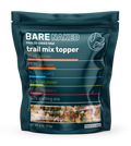 Bag of Bare Naked freeze-dried raw trail mix topper with nutritional information on a white background