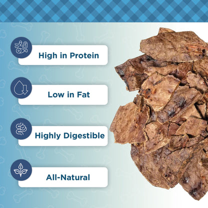 Country Living 4”-6” Beef Lung Slices Dog Treats 8oz – Natural High-Protein Chews - Whisker House