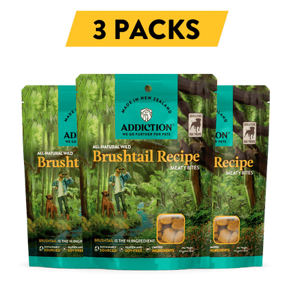 Brushtail Meaty Bites Dog Treats package, product photo 11 of 12