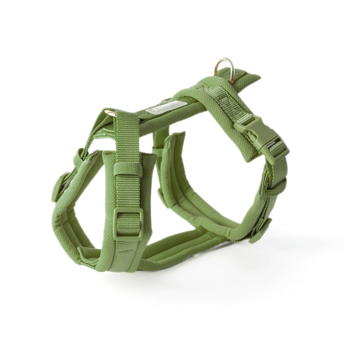 FURLOU Green Comfort Dog Harness - y-shape padded dog harness