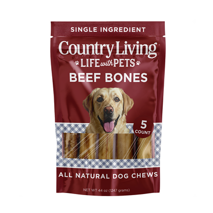 Country Living Beef Center Cut Bones – 5 Pack Natural Dog Chews - Whisker House