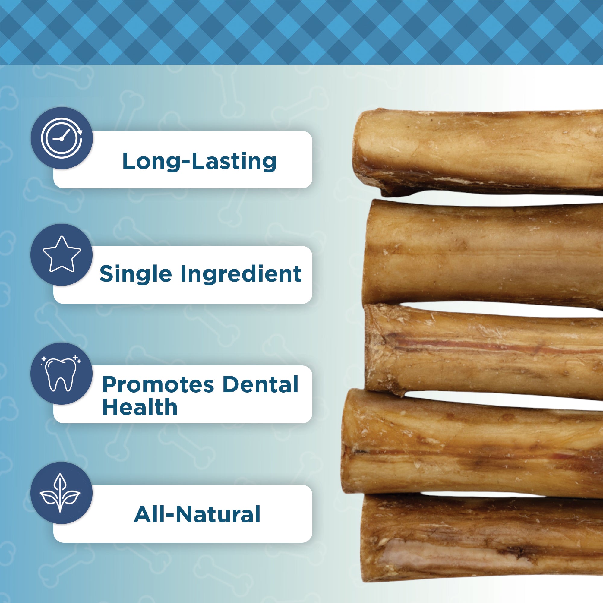 Country Living Beef Center Cut Bones – 5 Pack Natural Dog Chews - Whisker House