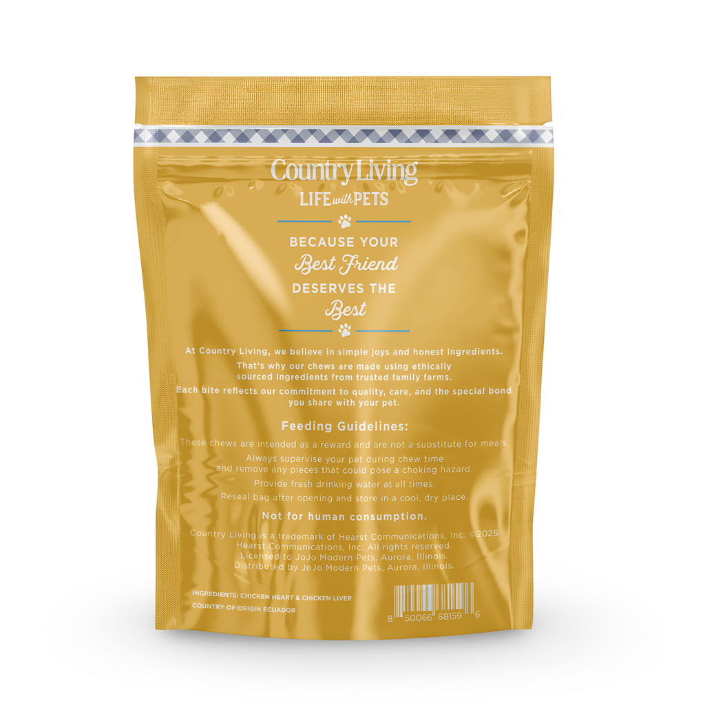 Country Living Chicken Hearts & Livers Dog Treats – 9oz Bag - Whisker House