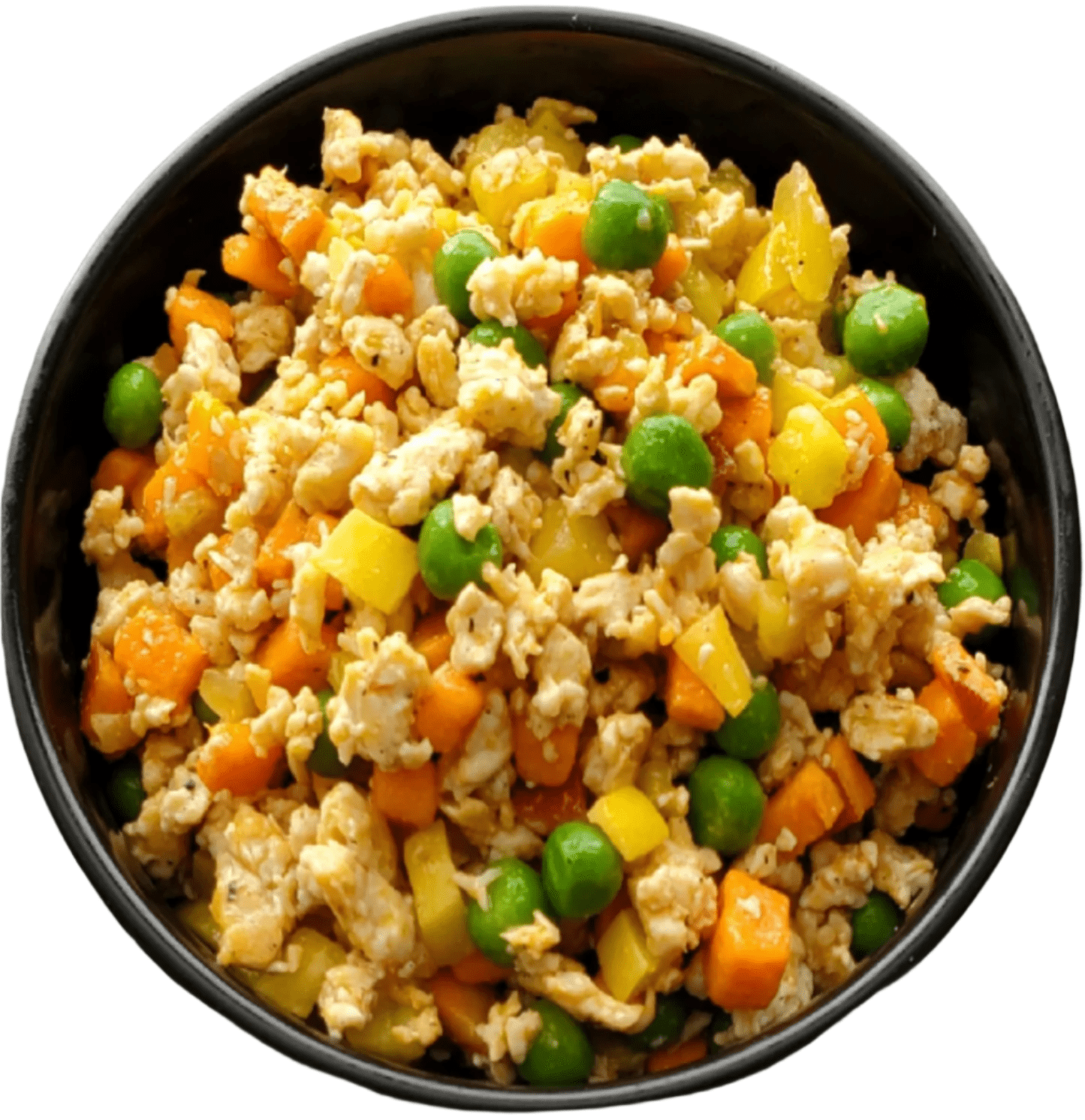 Chow Down Chicken recipe label from the Din Din 4 Dogs meal range