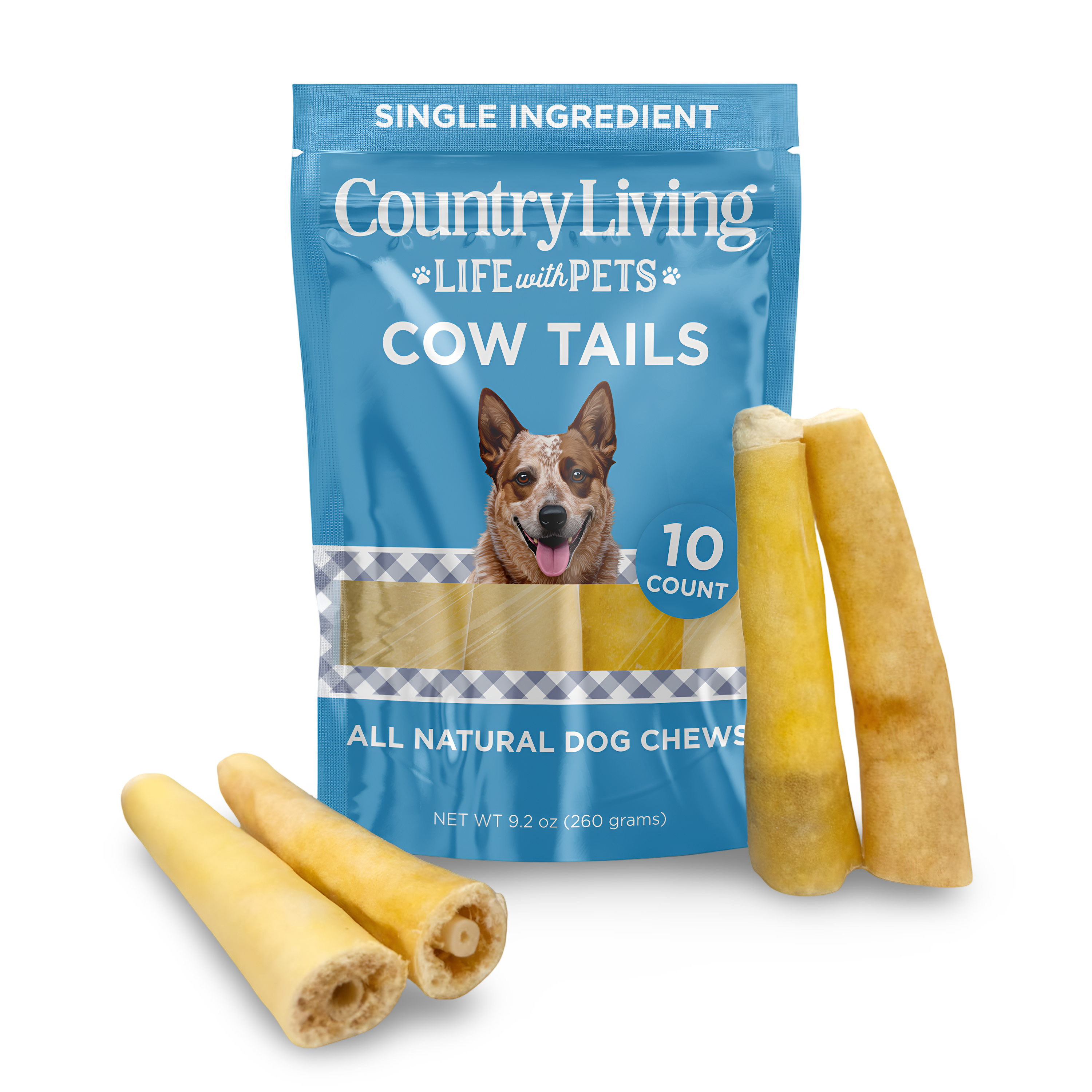 Country Living Cow Tails Dog Chews – 10 Pack | Whisker House - Whisker House