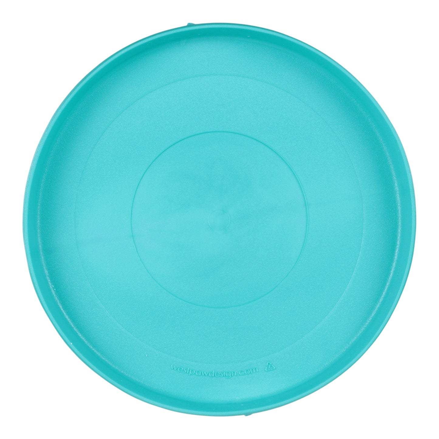 Turquoise frisbee on a white background