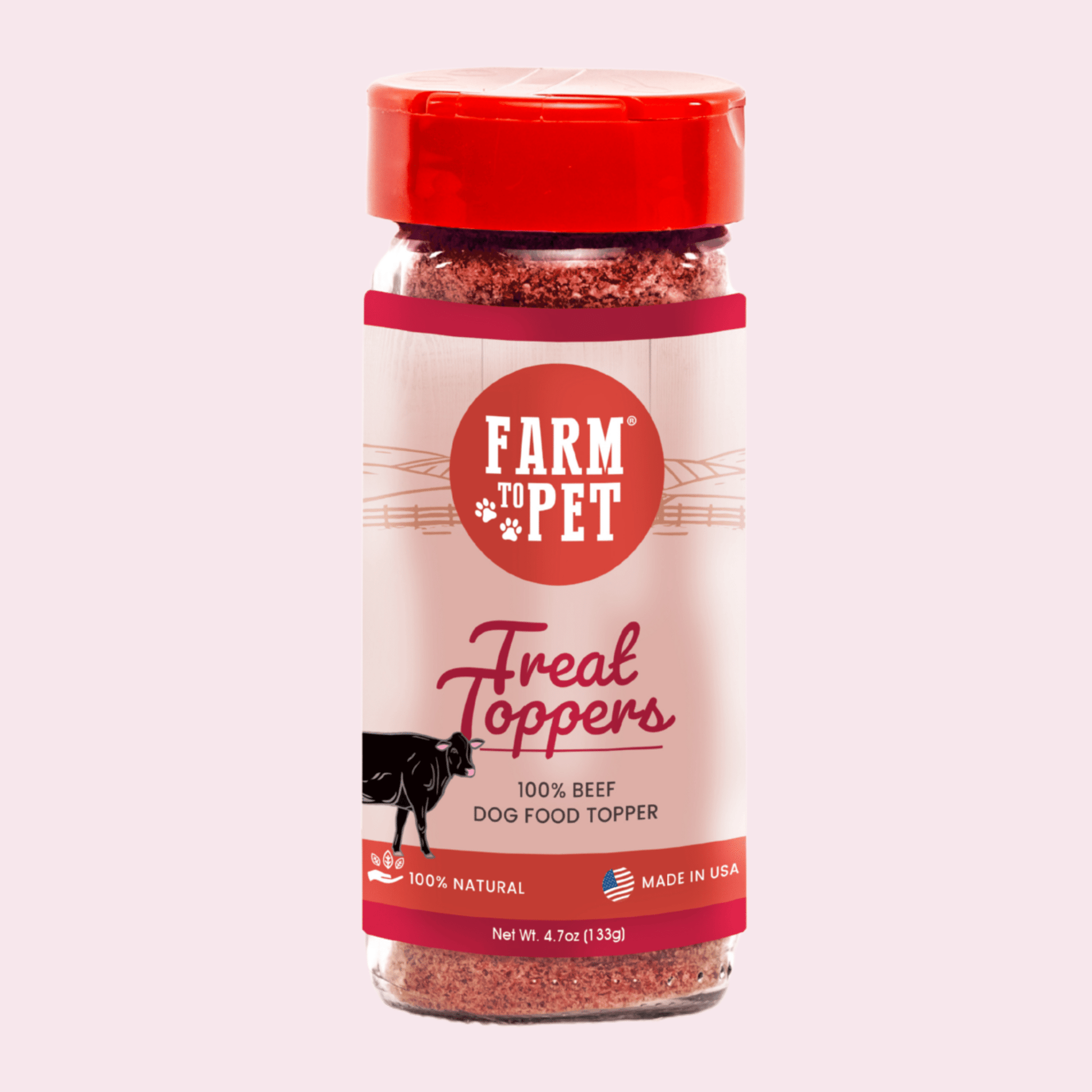 Farm To Pet Beef Treat Topper – Beef Treat Toppers Lean Beef Dog Food Topper Front