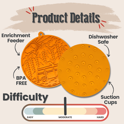 SodaPup Lick Mats with Suction Cups – Dog Lick Mats with Suction Cups Orange Camp Product Details
