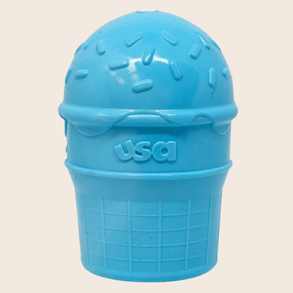 SodaPup Dog Treat Dispenser Toys – Dog Treat Dispenser Blue Ice Cream Closeup