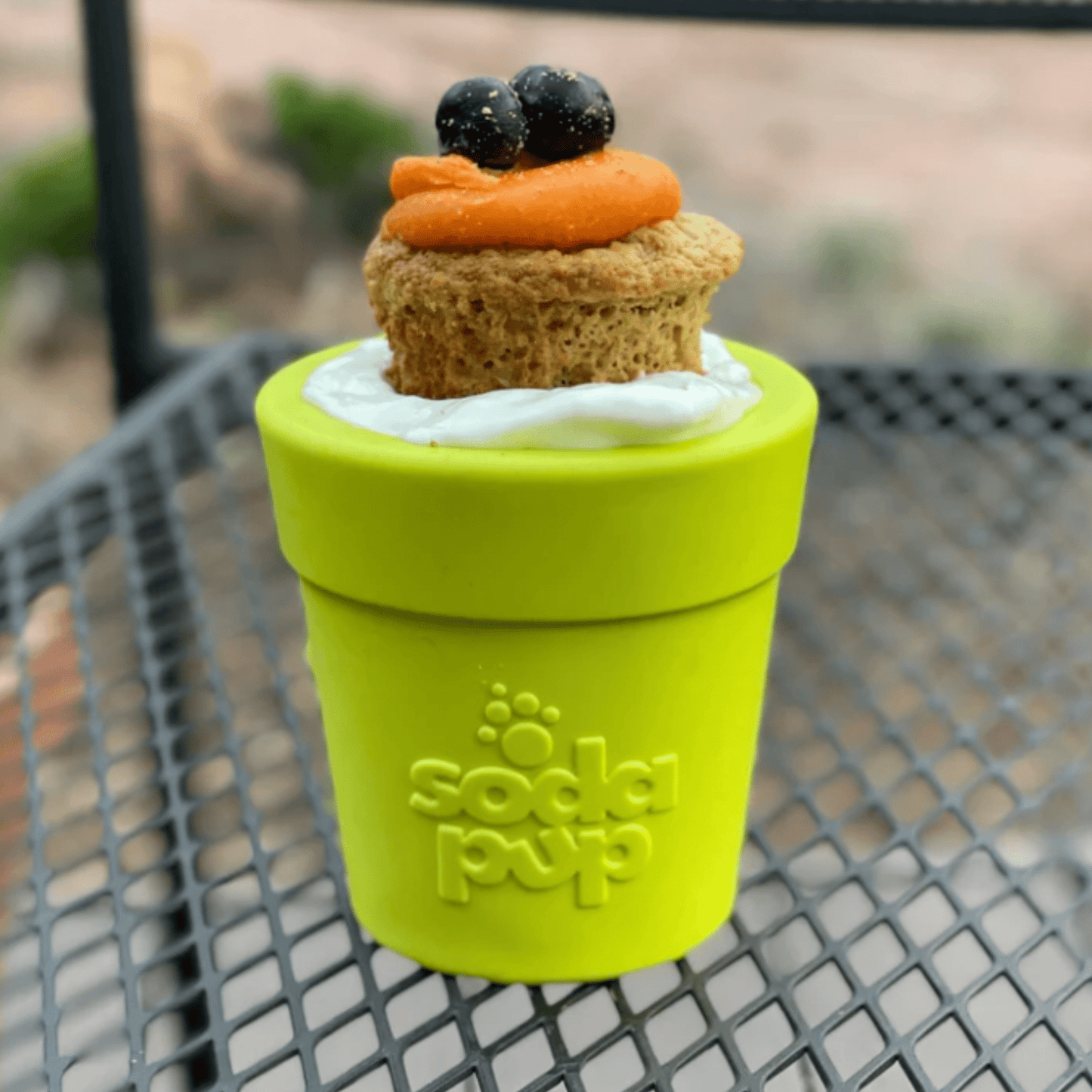 SodaPup Dog Treat Dispenser Toys – Dog Treat Dispenser Green Flower Pot Filled Treats 2