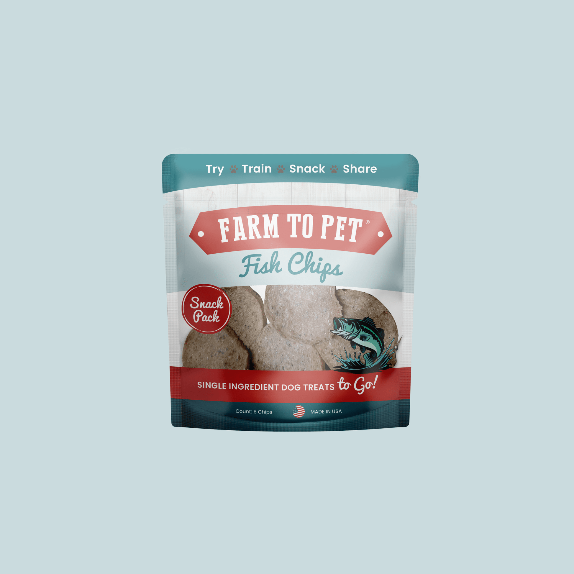Fish Chips Snack Packs – Fish Dog Treats for Training and Travel Fish Chips Snack Pack Front