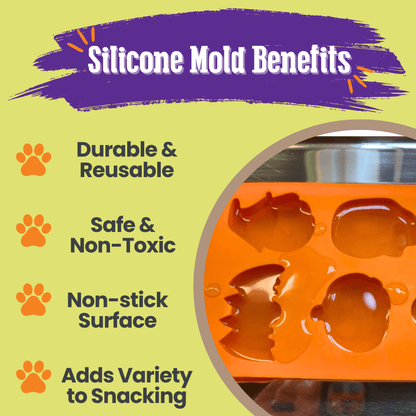 SodaPup Silicone Dog Treat Molds – Halloween Pet Treat Mold Silicone Orange Halloween Benefits