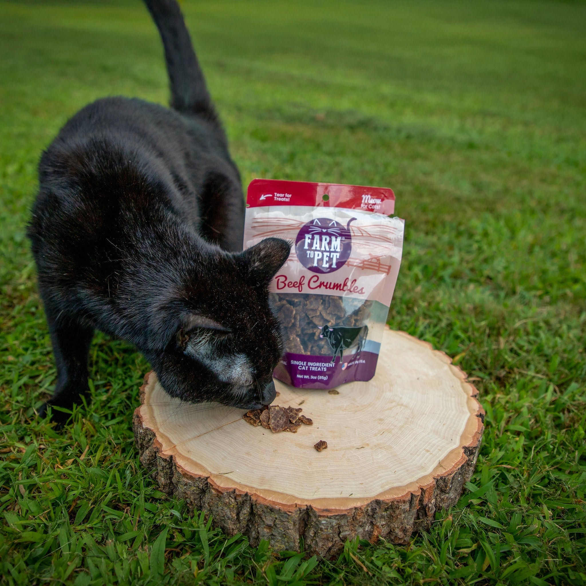 Farm To Pet Beef Crumbles Cat Treats | High Protein Grain-Free Snacks - Whisker House