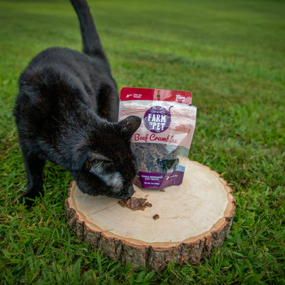 Farm To Pet Beef Crumbles Cat Treats | High Protein Grain-Free Snacks - Whisker House